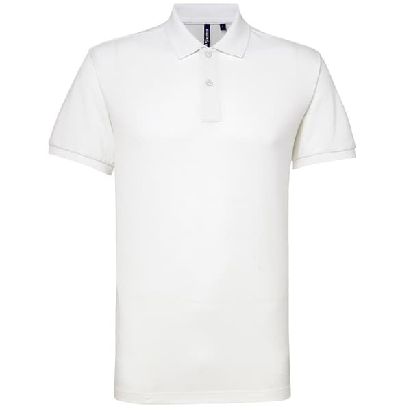 Asquith & Fox Kortærmet polotrøje med kort ærme til mænd i præstationsblanding White M