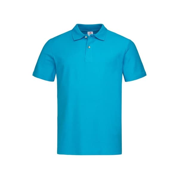 Stedman Polo i bomull för män Ocean Blue 2XL