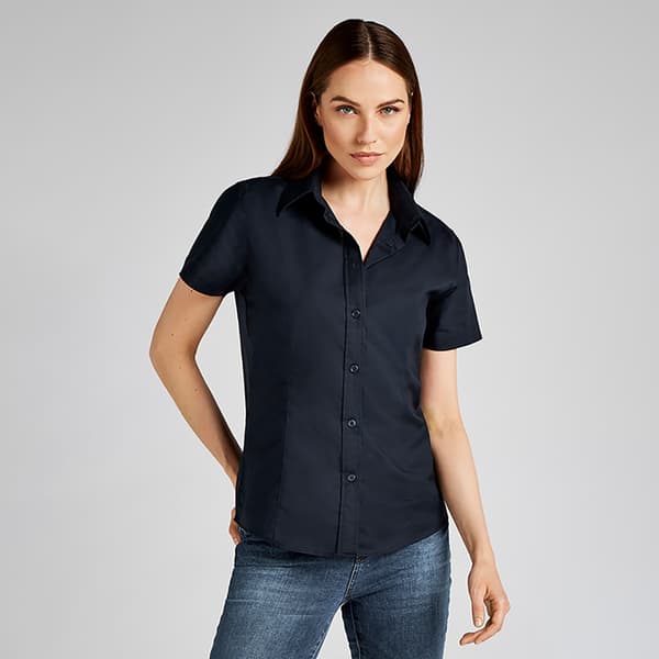 Kustom Kit Ladies Workwear Oxford Short Sleeve Shirt
