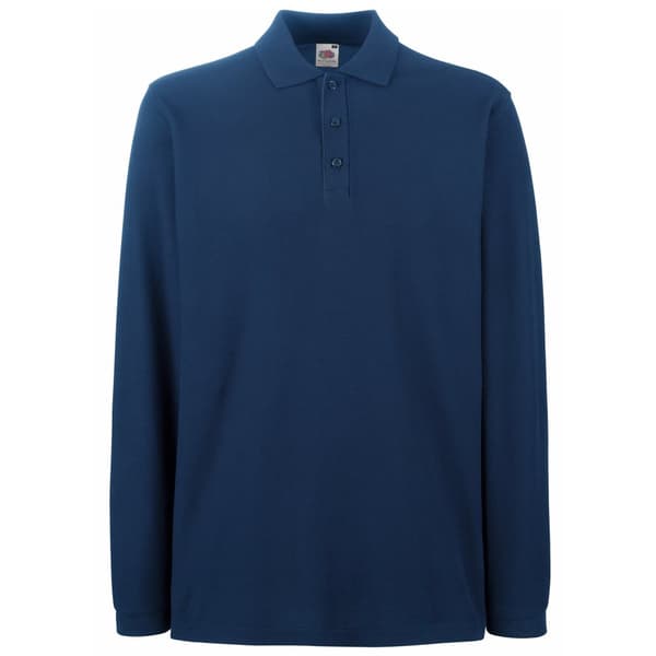 Fruit Of The Loom Mens Premium Long Sleeve Polo Shirt