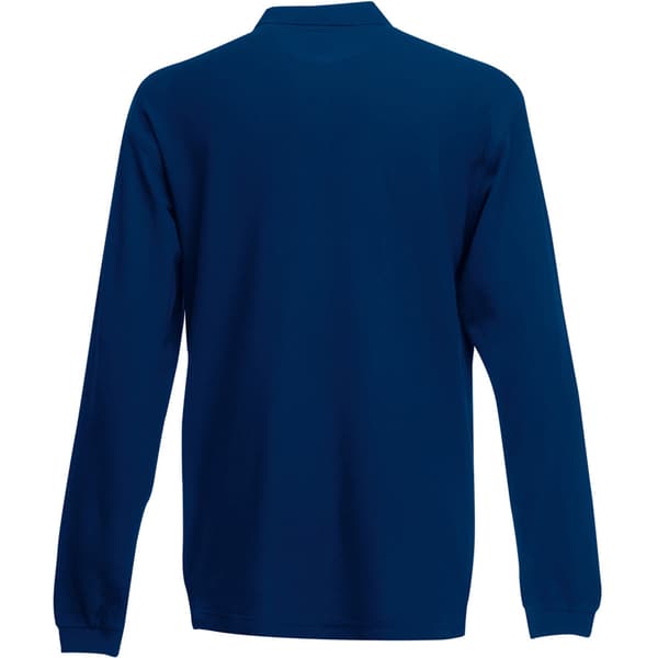 Fruit of the Loom Polo shirt med lång ärm för män Premium