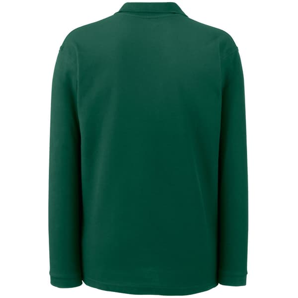 Fruit of the Loom Polo shirt med lång ärm för män Premium