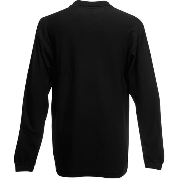 Fruit of the Loom Polo shirt med lång ärm för män Premium