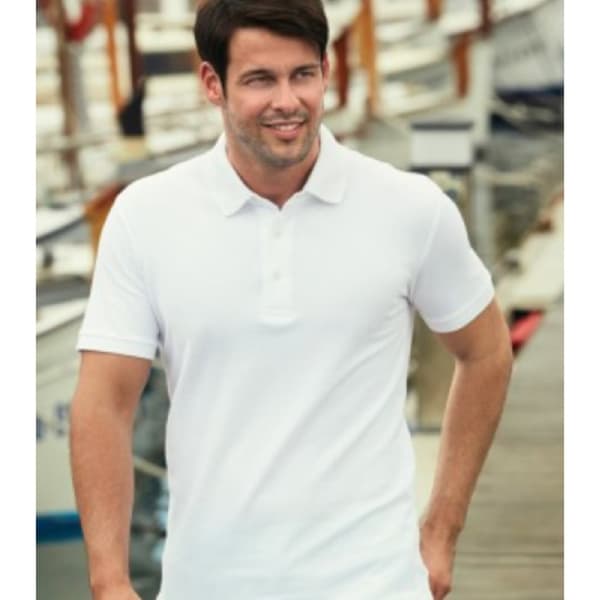 Fruit of the Loom Herre 65/35 Heavyweight Pique kortærmet poloshirt med korte ærmer