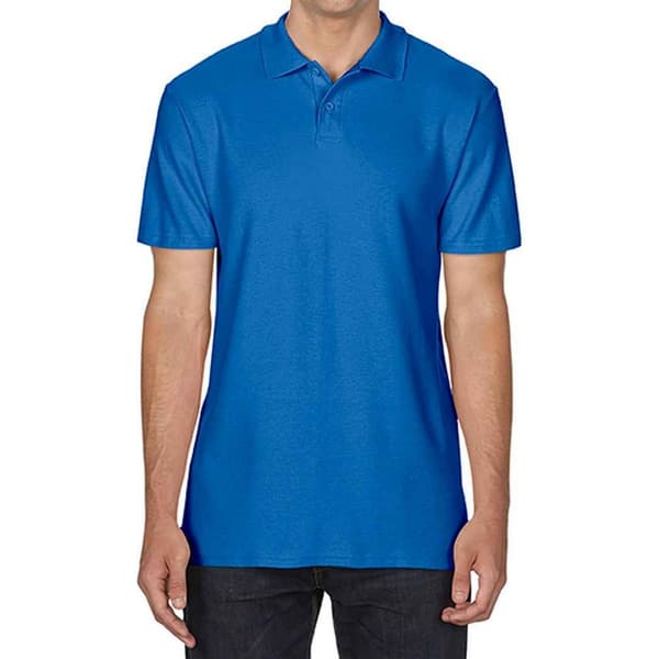 Gildan Mens SoftStyle Double Pique Polo Shirt