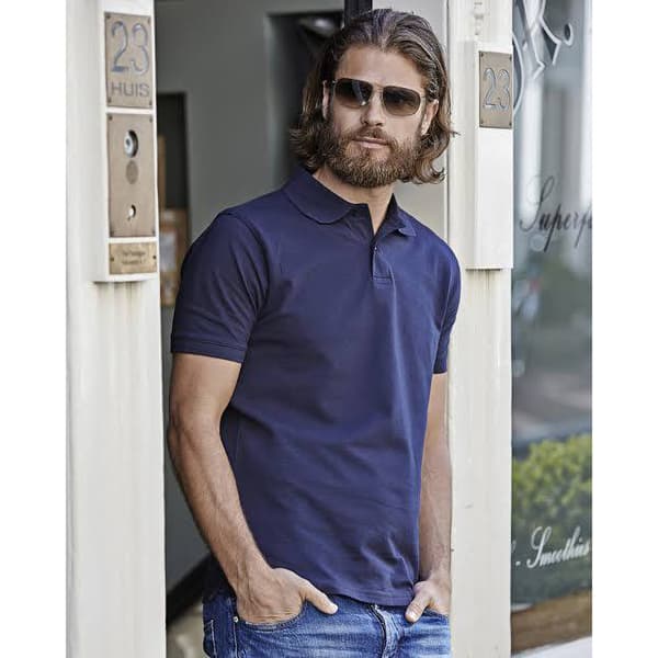 Tee Jays Polo shirt med kort ärm och kraftig piké för män