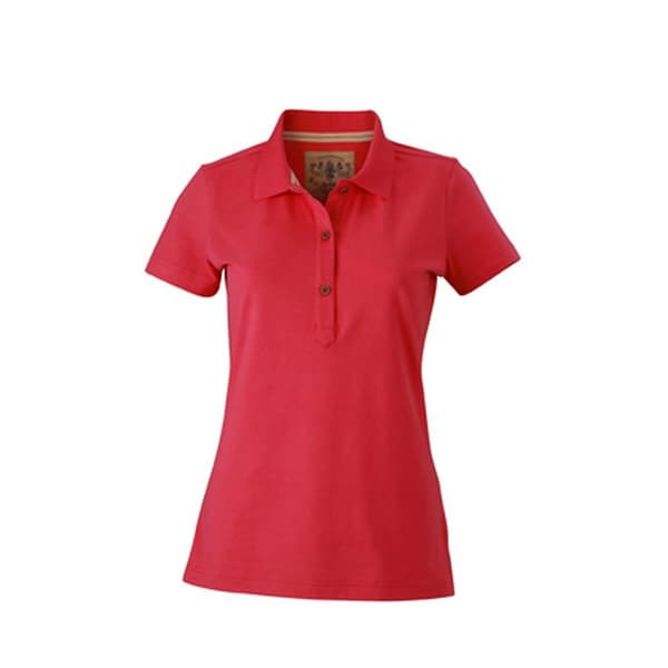 James and Nicholson Vintage Polo för kvinnor och damer Pink XL