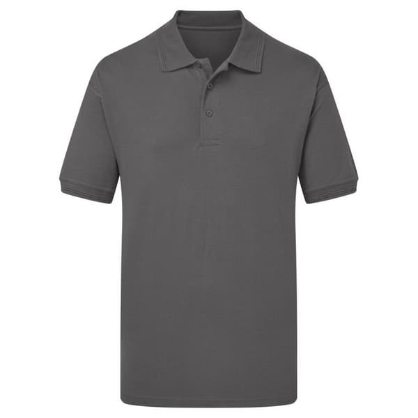 UCC 50/50 Mens Heavyweight Plain Pique Short Sleeve Polo Shirt