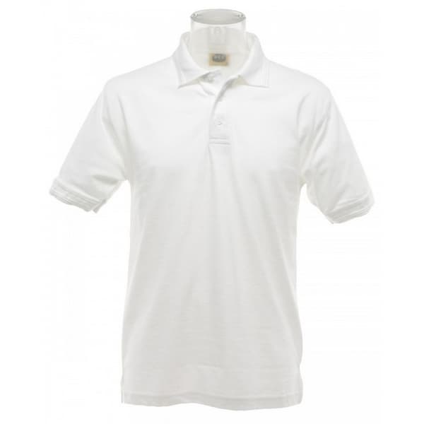 UCC 50/50 Mens Heavyweight Plain Pique Short Sleeve Polo Shirt