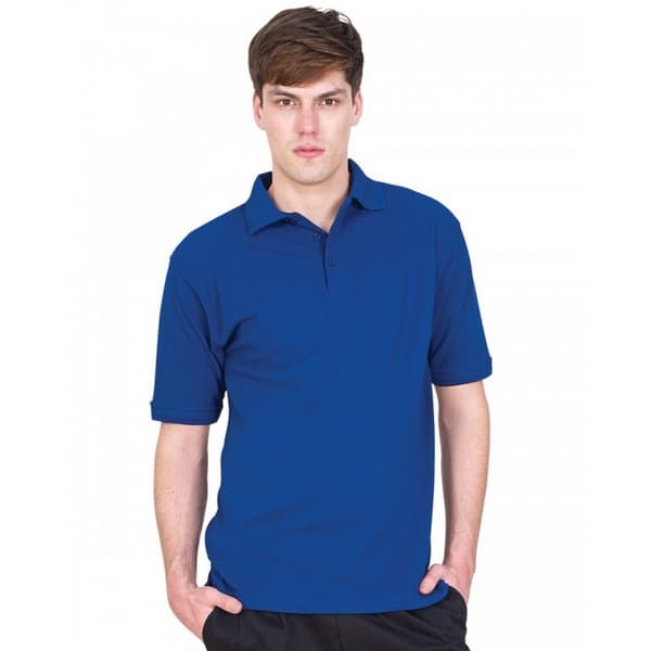 UCC 50/50 Mens Heavyweight Plain Pique Short Sleeve Polo Shirt