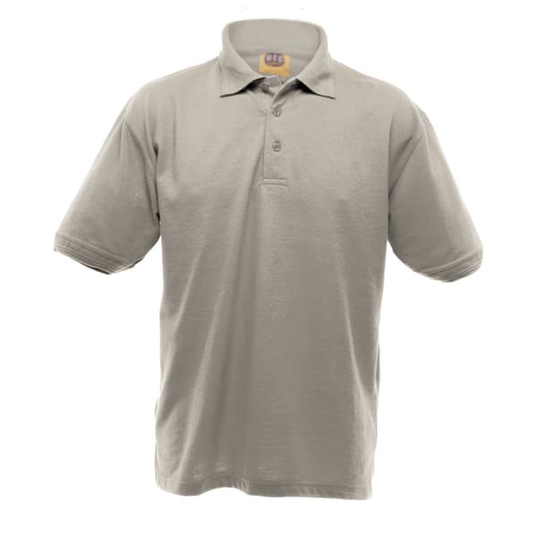 UCC 50/50 Mens Heavyweight Plain Pique Short Sleeve Polo Shirt