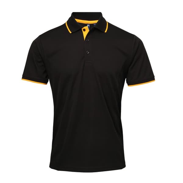 Premier Mens Contrast Coolchecker Polo Shirt