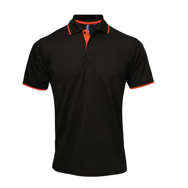 Premier Mens Contrast Coolchecker Polo Shirt
