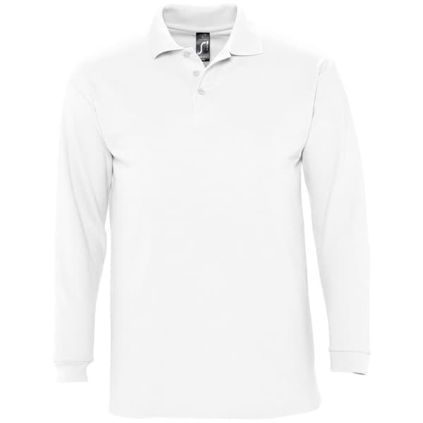 SOLS Mens Winter II Long Sleeve Pique Cotton Polo Shirt