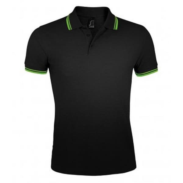 SOLS Mens Pasadena Tipped Short Sleeve Pique Polo Shirt