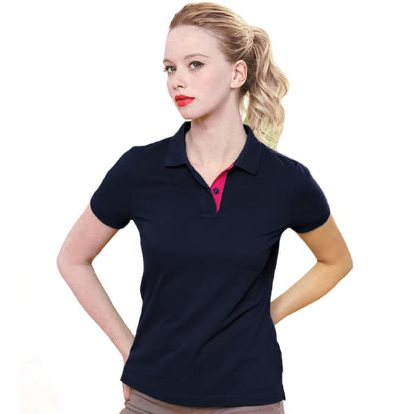 Asquith & Fox Womens/Ladies Short Sleeve Contrast Polo Shirt