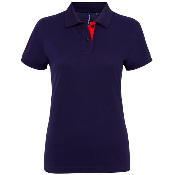 Asquith & Fox Womens/Ladies Short Sleeve Contrast Polo Shirt