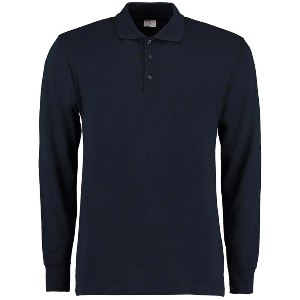 Kustom Kit Pique långärmad polotröja för män