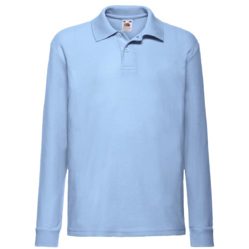 Bild av Fruit of the Loom Barns långärmad 65/35 Pique polo / barn-poloshirts (paket med 2)
