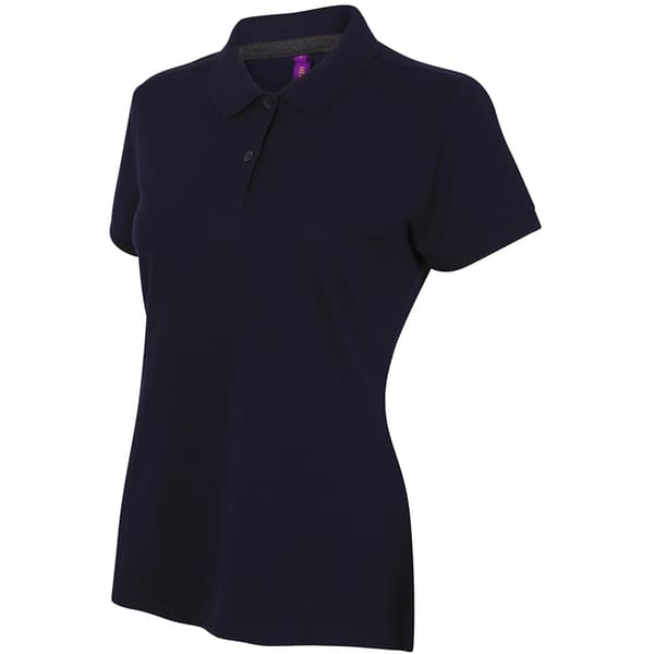 Henbury Womens/Ladies Micro-Fine kortärmad polotröja