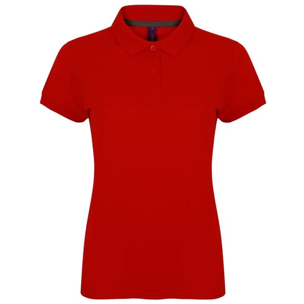 Henbury Womens/Ladies Micro-Fine kortärmad polotröja