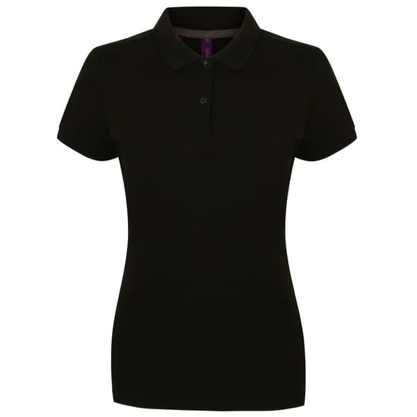 Henbury Womens/Ladies Micro-Fine kortärmad polotröja