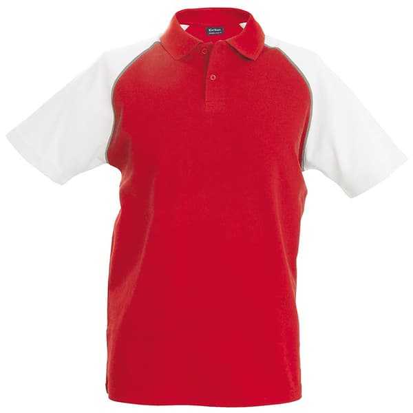 Kariban Baseball poloshirt med kontrast til mænd