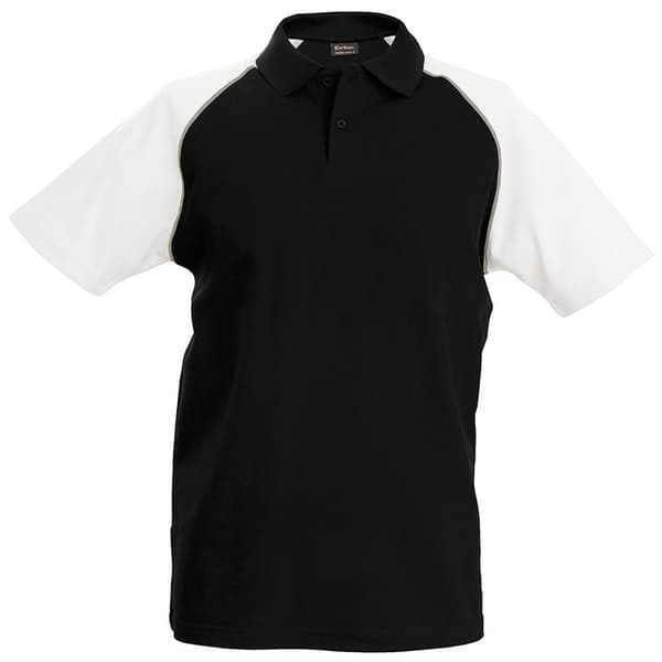 Kariban Baseball poloshirt med kontrast til mænd