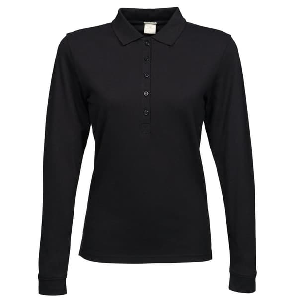 Tee Jays Womens/Ladies Luxury Stretch Long Sleeve Polo Shirt