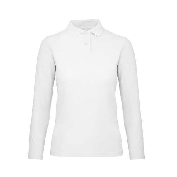B&C ID.001 Polo med lange ærmer til kvinder/damer