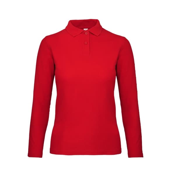 B&C ID.001 Polo med lange ærmer til kvinder/damer
