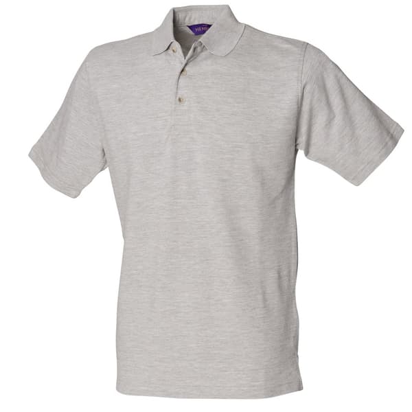 Henbury Mens Classic Plain Polo Shirt With Stand Up Collar