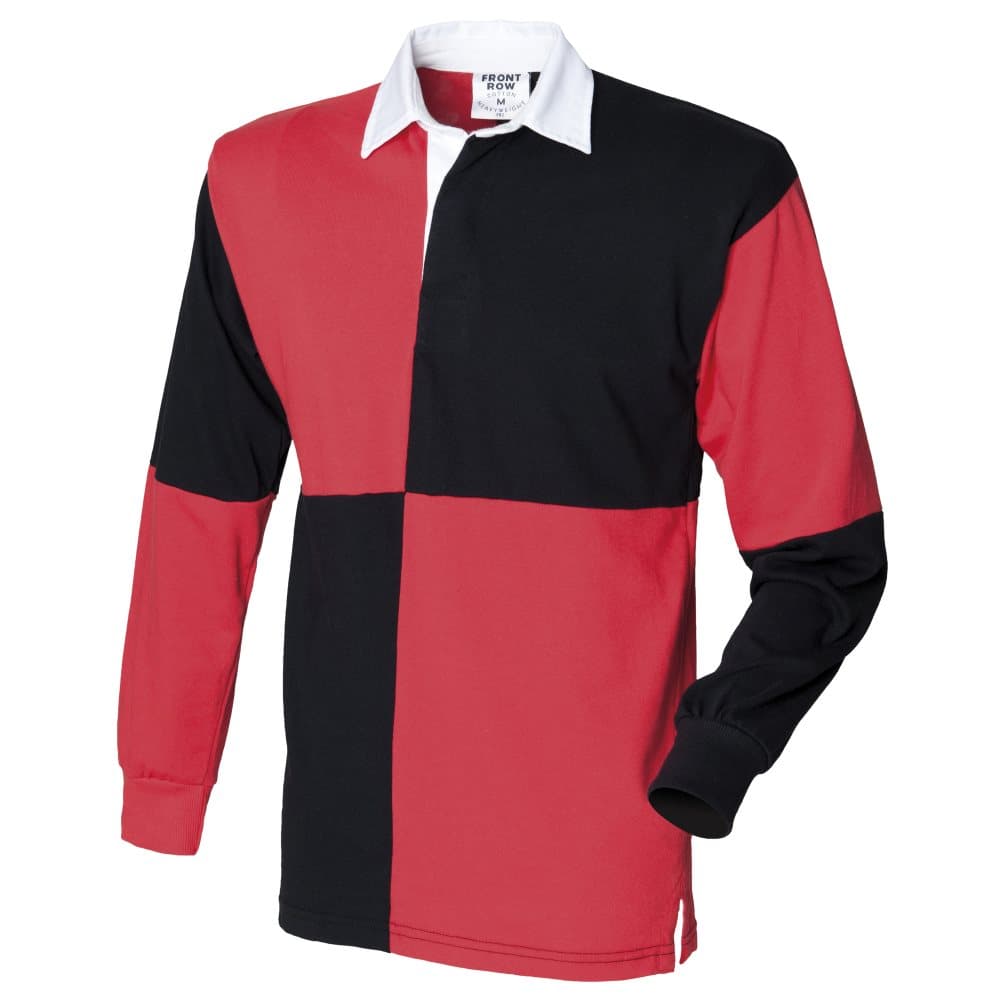 Front Row Quartered Rugby Sports Polo Shirt