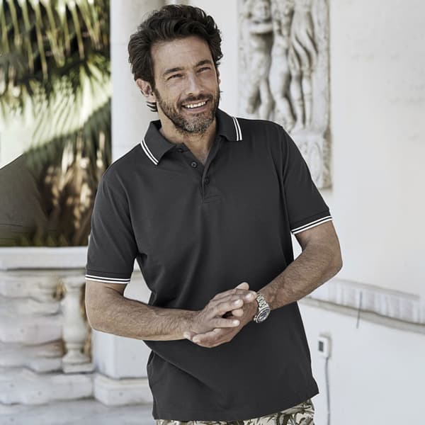 Tee Jays Herre luksus mode stribet polo