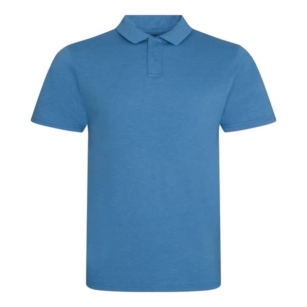 AWDis Mens Tri-Blend Polo Shirt Heather Sapphire M