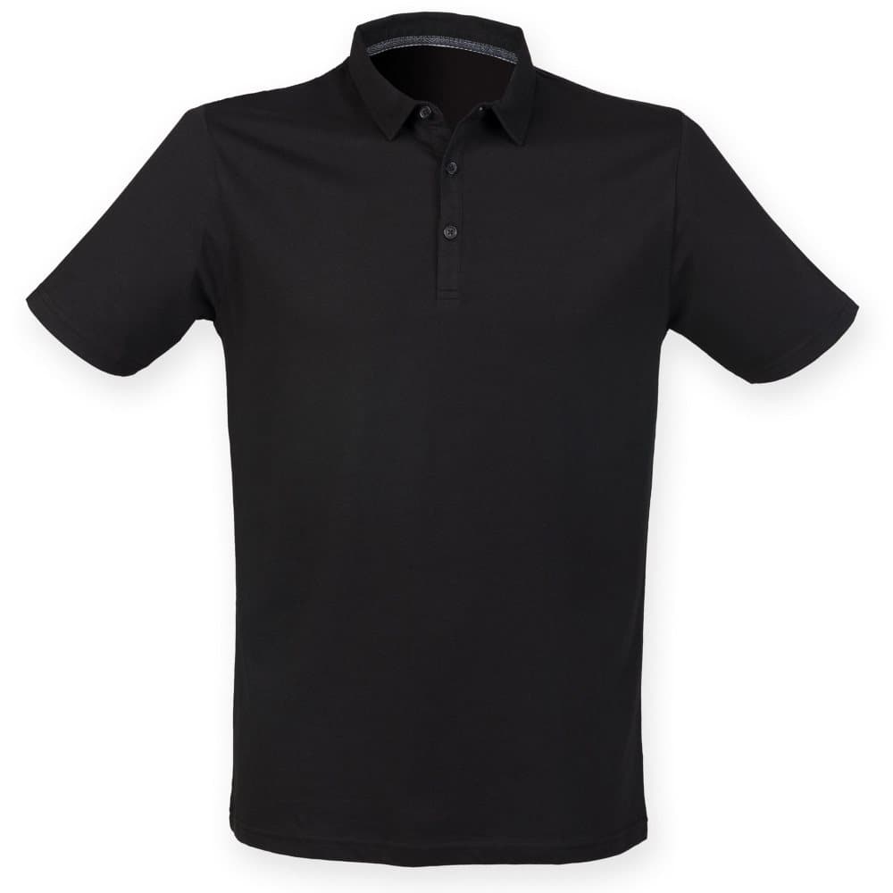 Skinnifit Mens Fashion kortärmad polotröja för män