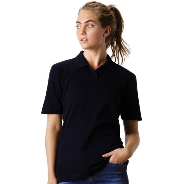 Kustom Kit Polotröja för kvinnor och damer med regelbunden passform i Workforce Pique Polo Shirt Black 8 UK