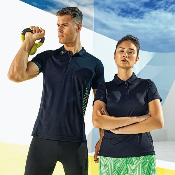 Tri Dri Mens Panelled Short Sleeve Polo Shirt
