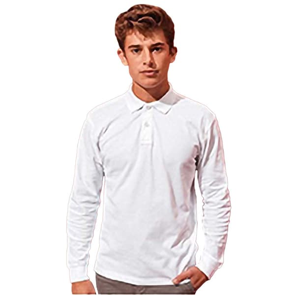 Asquith & Fox Polo shirt med lange ærmer i klassisk pasform til mænd
