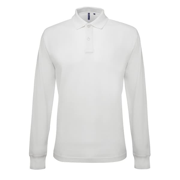 Asquith & Fox Polo shirt med lange ærmer i klassisk pasform til mænd
