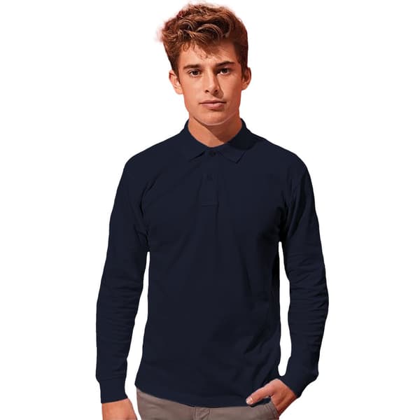 Asquith & Fox Polo shirt med lange ærmer i klassisk pasform til mænd