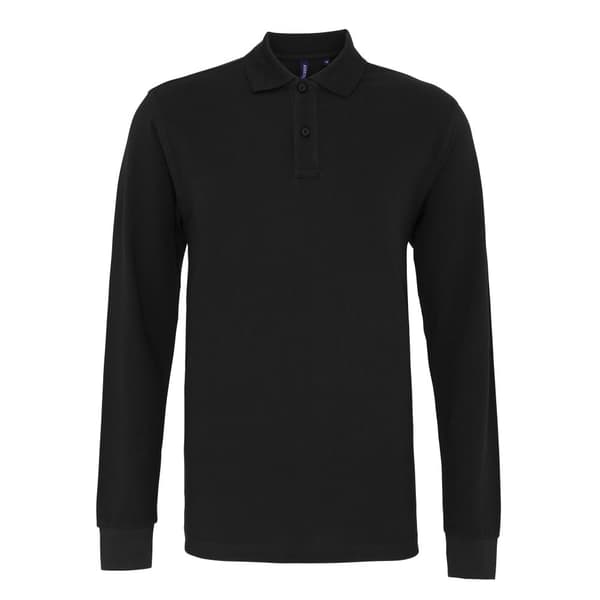 Asquith & Fox Polo shirt med lange ærmer i klassisk pasform til mænd