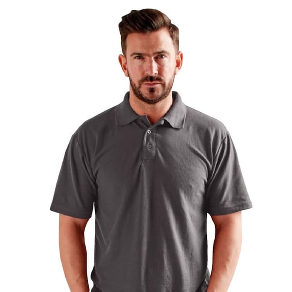 UCC 50/50 Mens Plain Pique Short Sleeve Polo Shirt