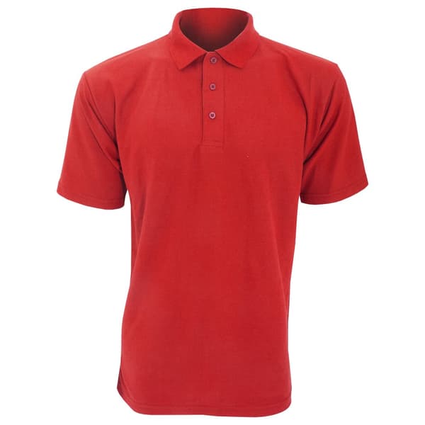 UCC 50/50 Mens Plain Pique Short Sleeve Polo Shirt