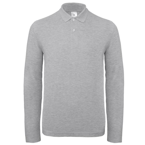B&C Collection långärmad polotröja för män