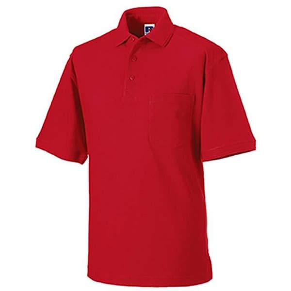 Russell Mens 100% Cotton Short Sleeve Polo Shirt