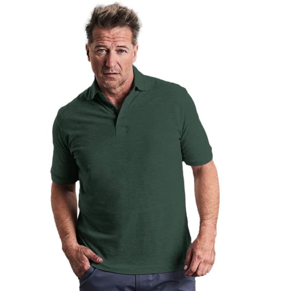 Russell Polo shirt med kort ärm i 100 % bomull för män