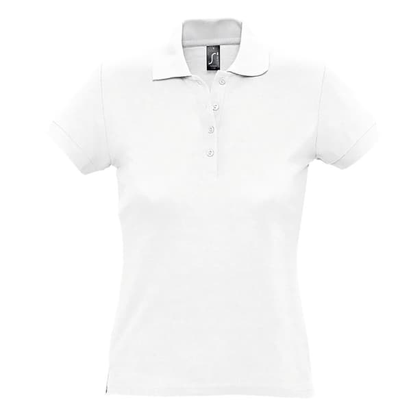 SOLS Dame/Dame Passion Pique Pique kortærmet poloshirt med korte ærmer White L