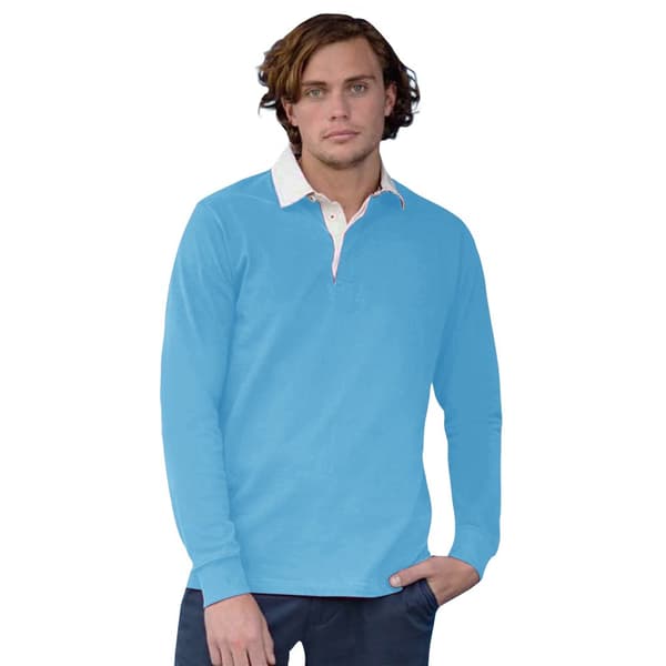Front Row Long Sleeve Classic Rugby Polo Shirt