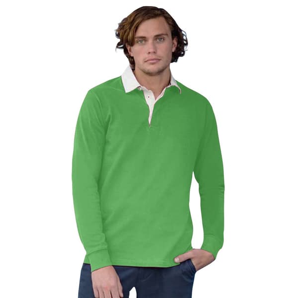 Front Row Long Sleeve Classic Rugby Polo Shirt
